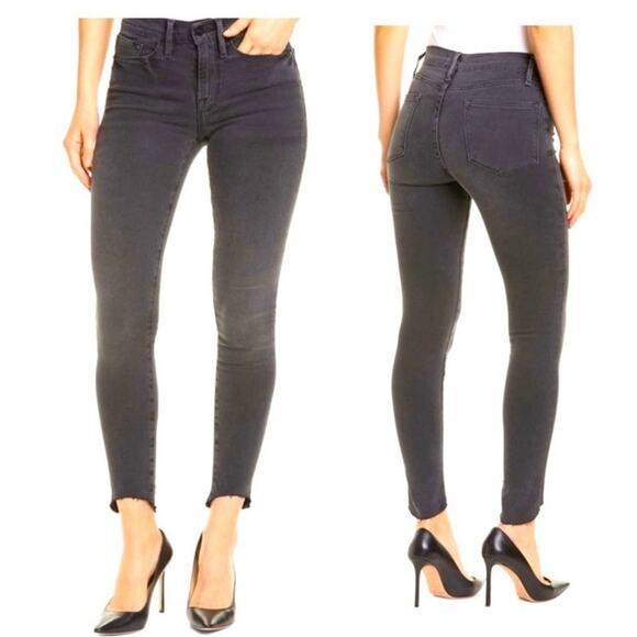 Frame Denim Denim - FRAME Le Skinny de Jeanne Raw Hem Size 28 Washed Black